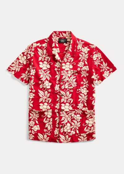 Men's Ralph Lauren Jersey Hawaiian Camp Shirts | 902134NMO